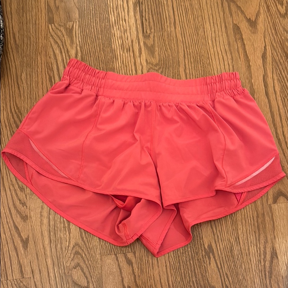 Lululemon Athletica Pink Red Hotty Hot Shorts
